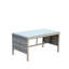 Table basse d'extérieur avec verre trempé transparent