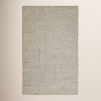 Orenthal Hand-Tufted Geometric Wool Rug