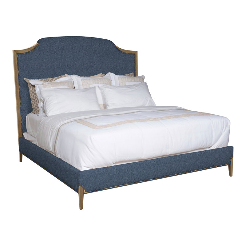 Lillet King Upholstered Low Profile Panel Bed, Yes, Worthy Snow, Hampton
