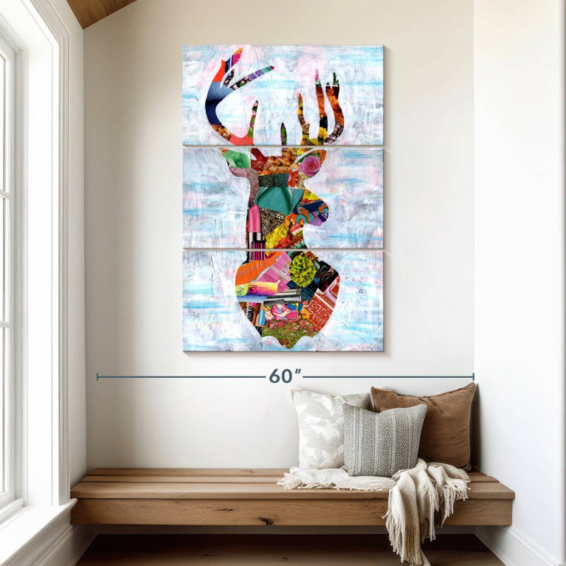 Brampt Abstract Deer, 50" H x 32" W