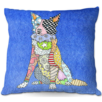  Couch Border Collie Throw Pillow