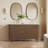 Nova 60" Double Bathroom Vanity with Carrara Marble Countertop-380443511