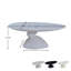 Table basse ovale moderne, base à galets en fibre de verre 47,27 po-123028472