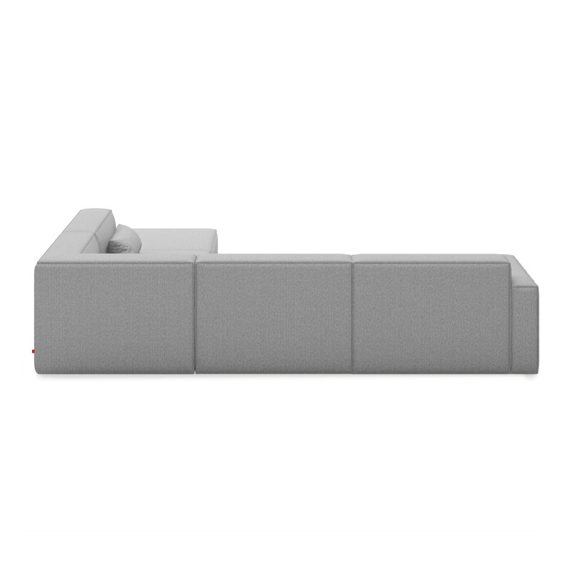 Mix Modular 5-Pc Sectional, Right Hand Facing, Parliament Stone Performance Twill