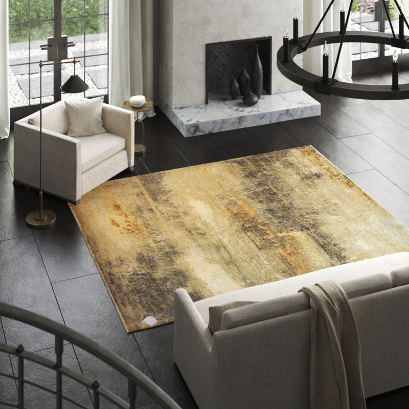 Patinated Look One-of-a-Kind 8'1" X 9'7" Area Rug