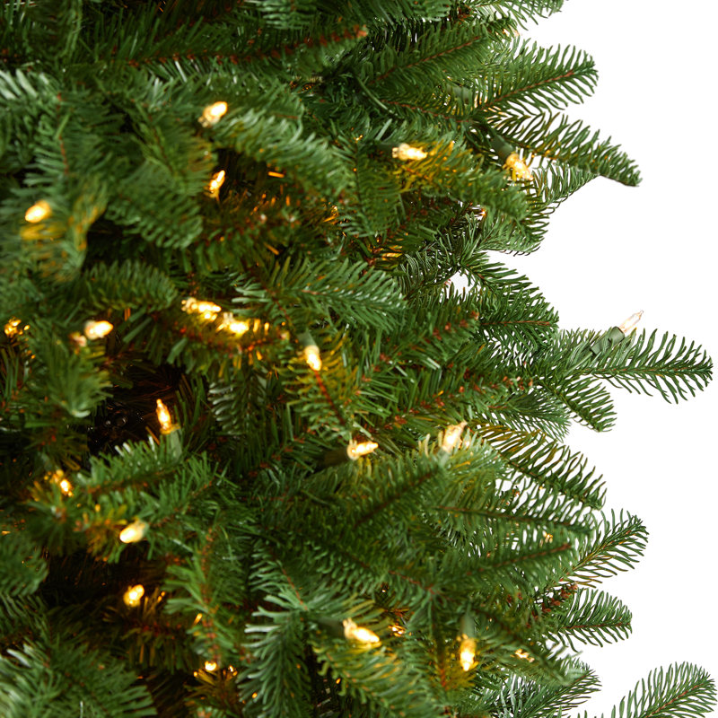 Lighted Artificial Fir Christmas Tree, 7'