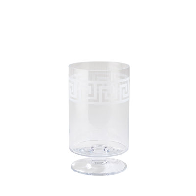 Etched Greek Handmade Glass Table Vase