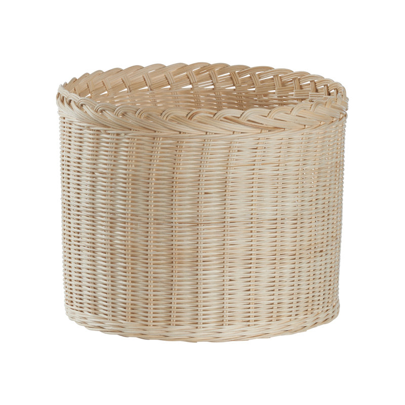 Amanda Lindroth Braided Wicker Planter, 12" H x 14.5" W x 14.5" D