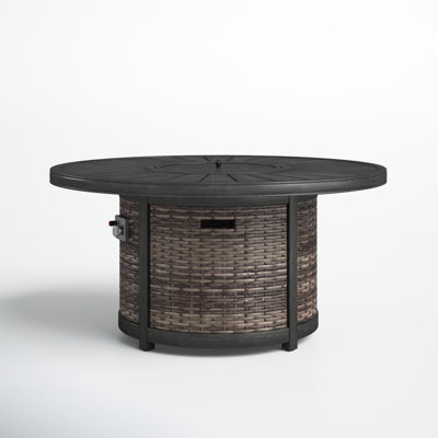 Cassara 25'' H x 52'' W Propane Outdoor Fire Pit Table