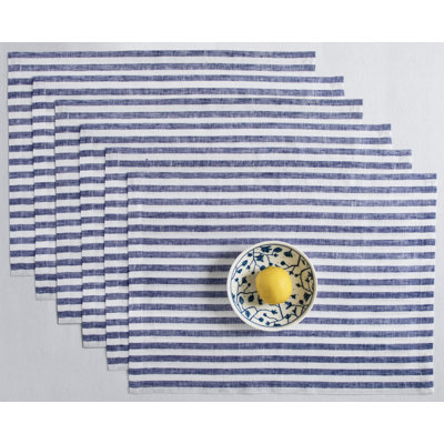 Amalfi Stripe - 100% Pure Linen Placemat