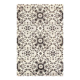 Canvello Black Modern V Silk Rug - 4'X6'