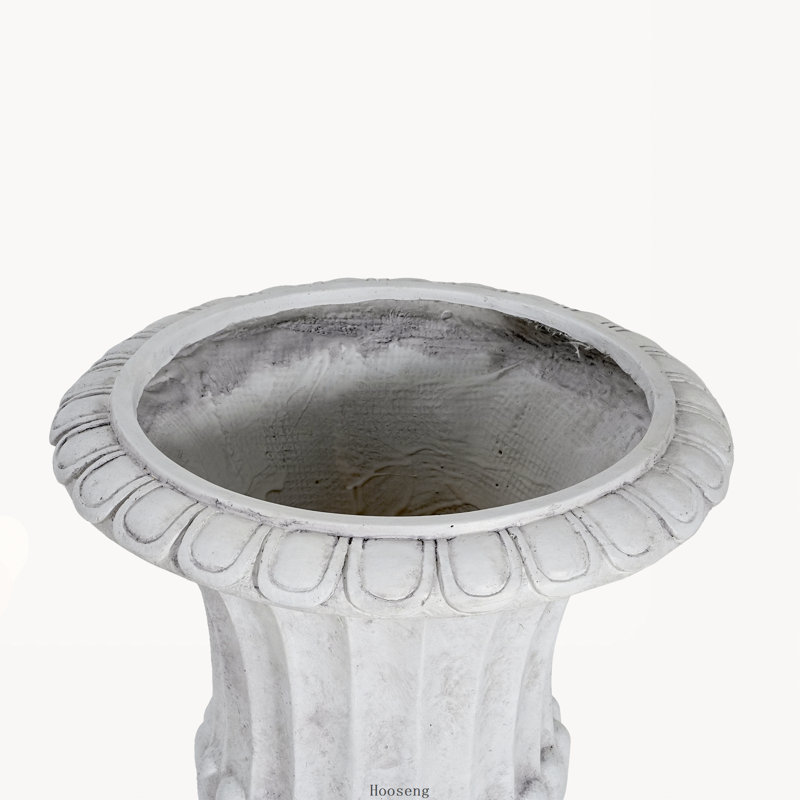 Urne de jardin pour l'extérieur, blanc antique