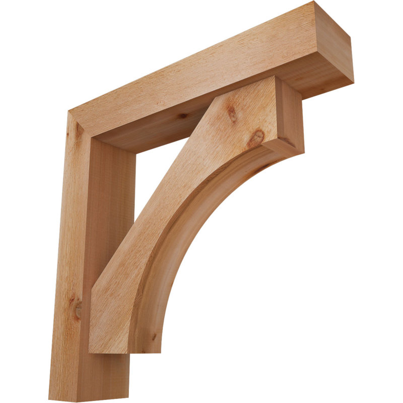 Support Westlake Block avec support décalé, 28 po x 28 po, Cèdre rouge occidental de l 6 po (scié brut)