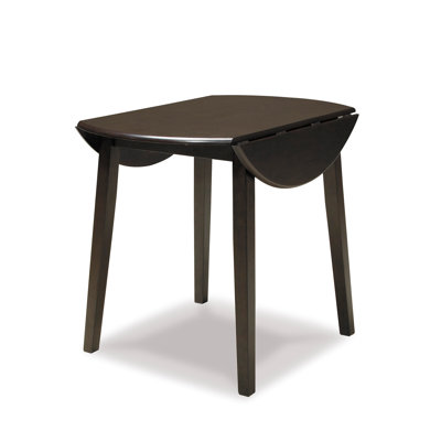Leanndra 36.38 " Extendable Round with Solid Wood Base Dining Table