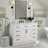 Tidworth 48'' Solid Wood Single Bathroom Vanity with 1.5'' Carrara Marble Top Sink-1125735234-1092024139