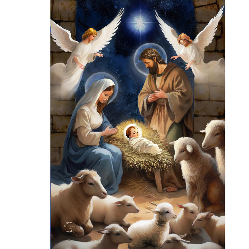 Drapeau de jardin «Christ Is Born»