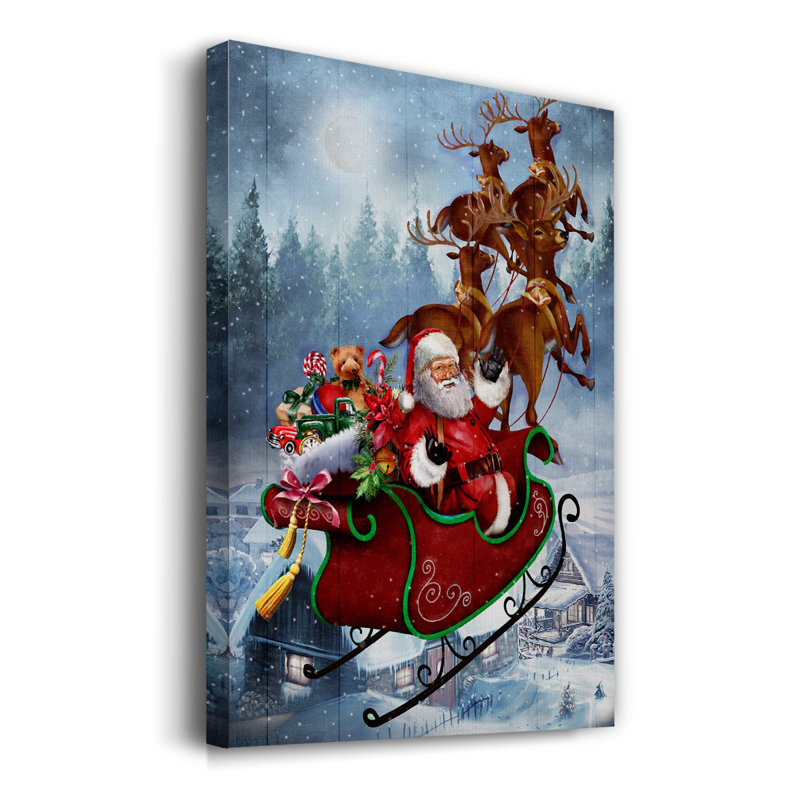 Traineau du père Noël, H 36 po x l 24 po x P 1,5 po