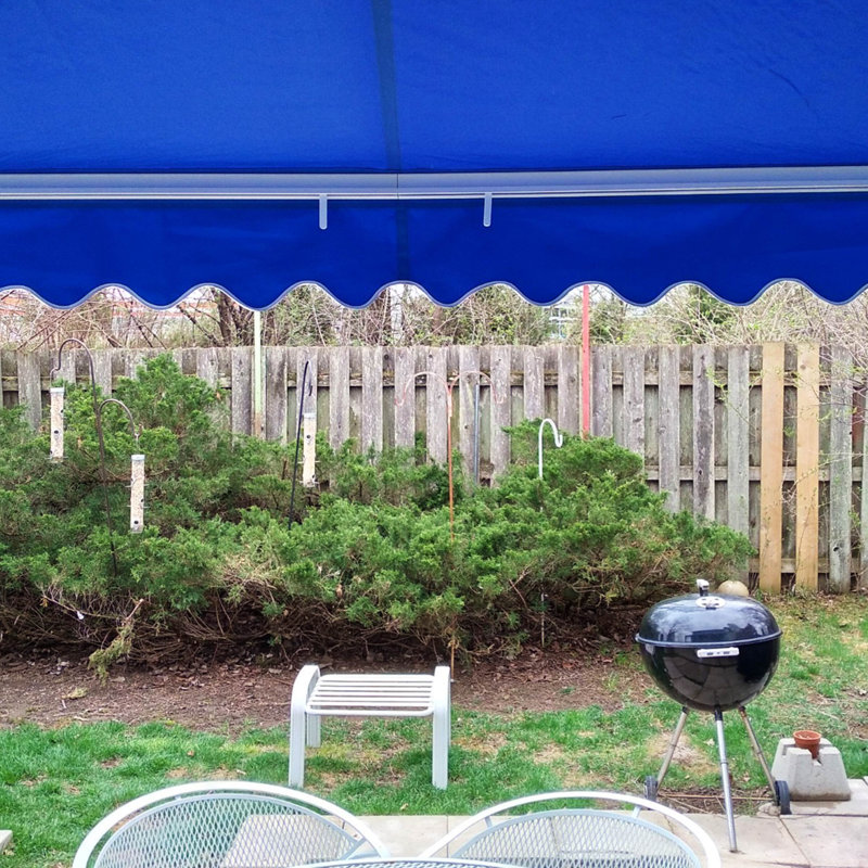 Tissu de remplacement pour auvent rétractable ALEKO, Bleu foncé, l 20 pi x P 10 pi