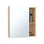 Medicine Cabinet With Mirror, Five Internal Shelves, Single Door -Pine