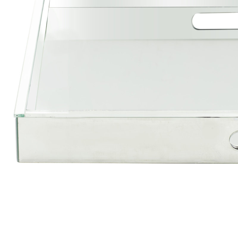 Plateau rectangulaire en bois avec poignées Aptos, H 2 po x l 20 po x P 20 po