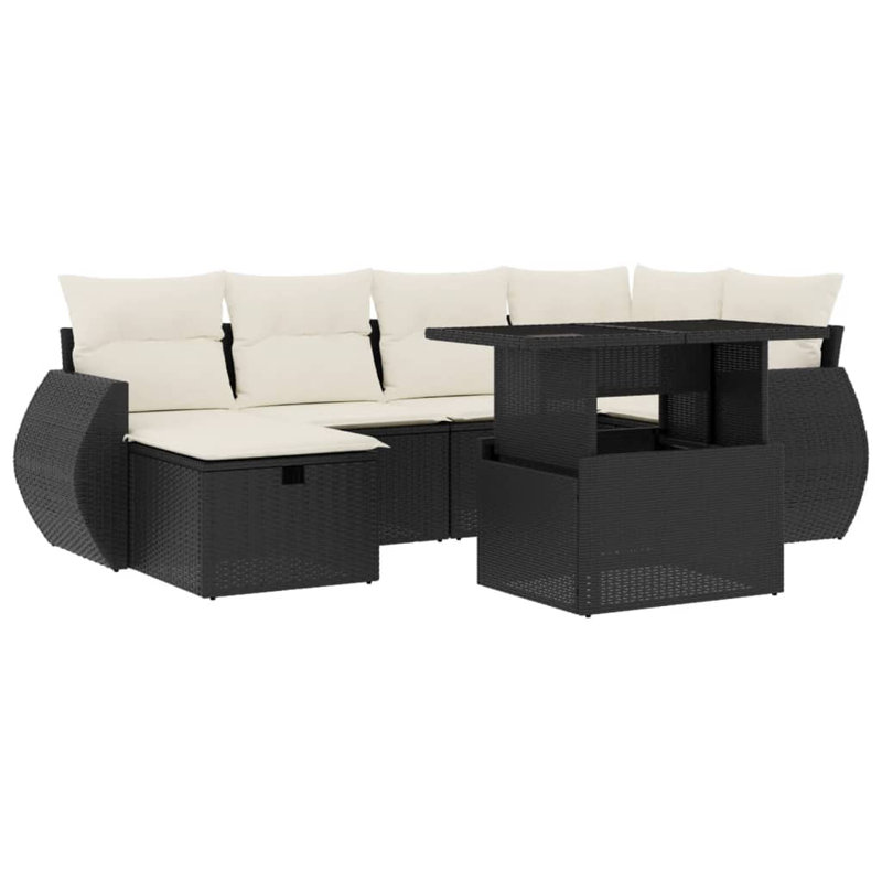 Vidaxl Garden Sofa Set Black