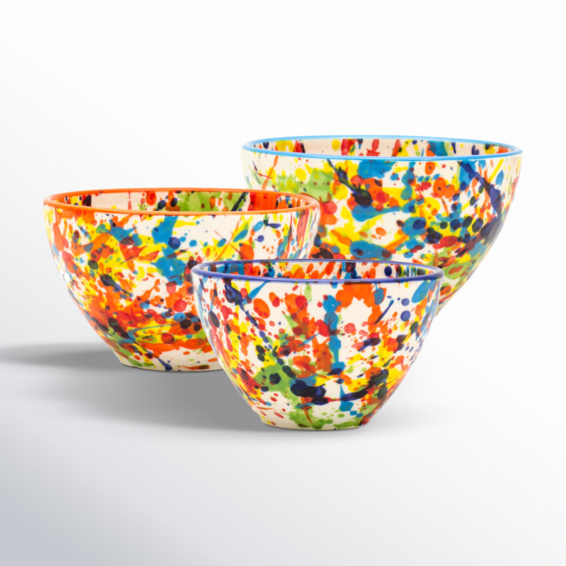 Ensemble de 3 bols empilables assortis Pintura
