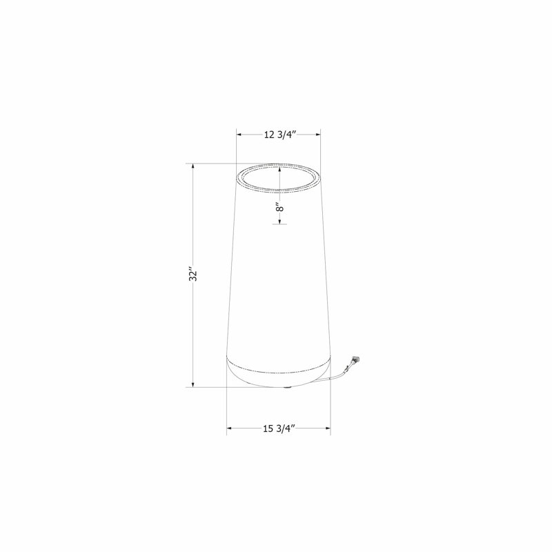Scandinavian White Lighted Polyethylene Planter for Indoors & Outdoors