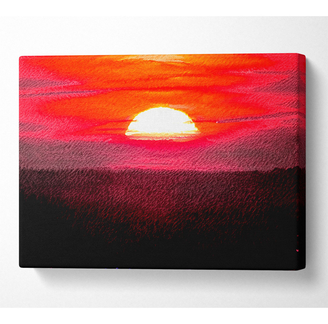 Pink Sunset Glaze - Kunstdrucke auf Leinwand - Wrapped Canvas