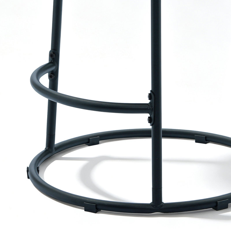 Tabouret de bar pivotant sans dossier, tabouret rond rembourré en chenille avec structure en métal, Brun