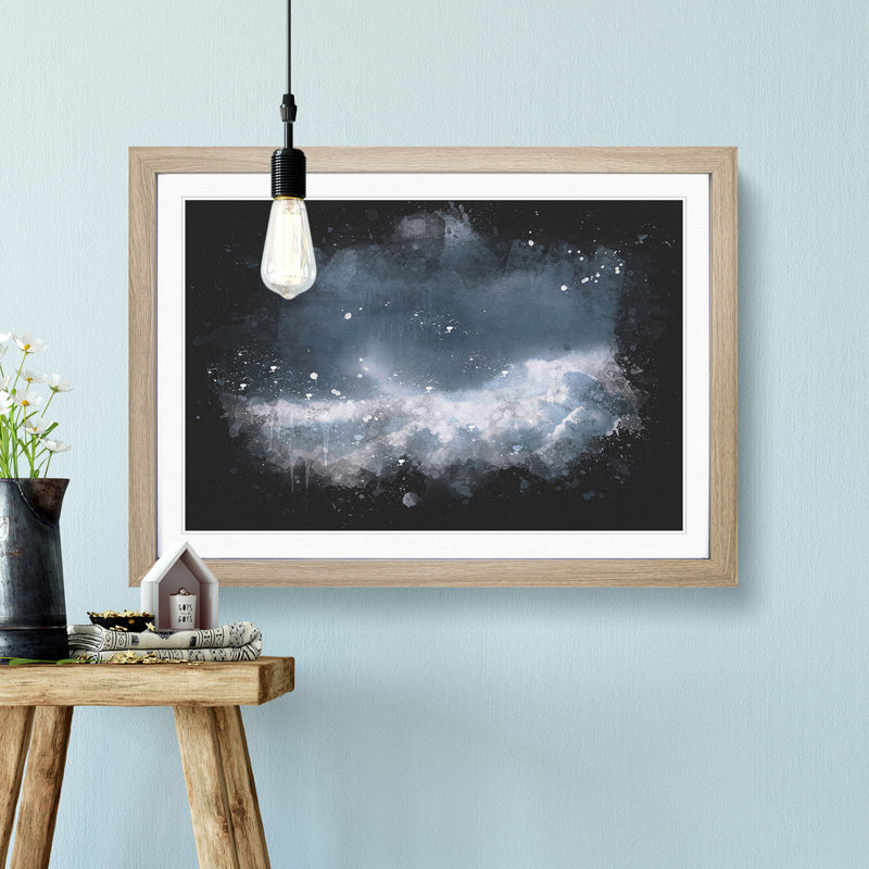 The Mood of the Clouds - Picture Frame Painting Print, Oak Framed, 45cm H x 63cm W x 2cm D