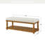 Banc capitonné de 44 po avec tablette de rangement et banc rembourré en lin pour le vestibule de la chambre à coucher-1454293216-1454293220