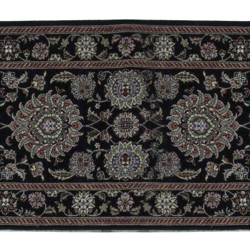 Manchuria Wool Oriental Area Rug in Black