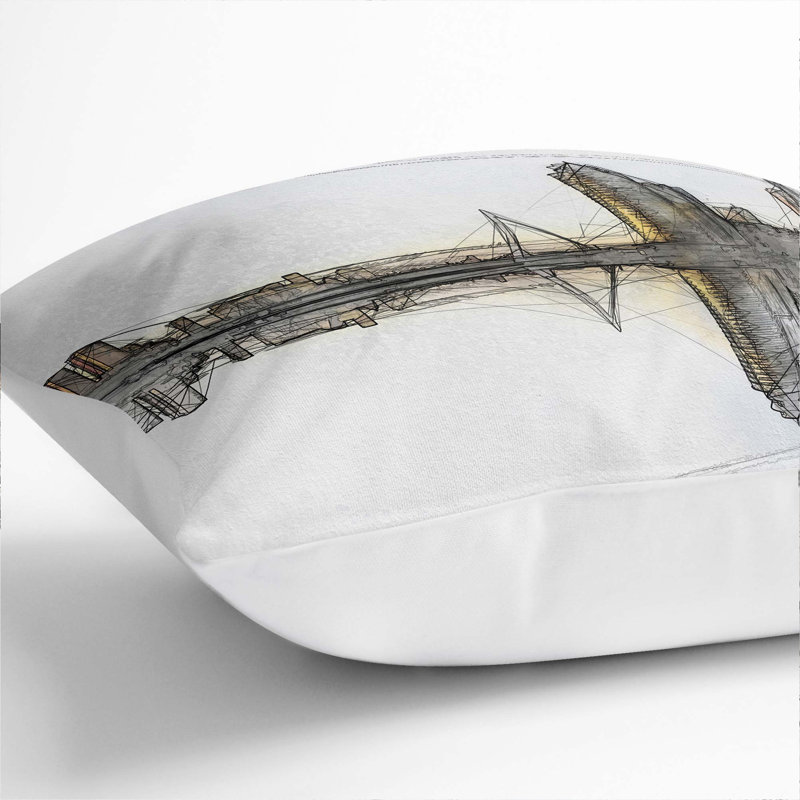 Square Cushion, 55cm H x 55cm W x 20cm D, White