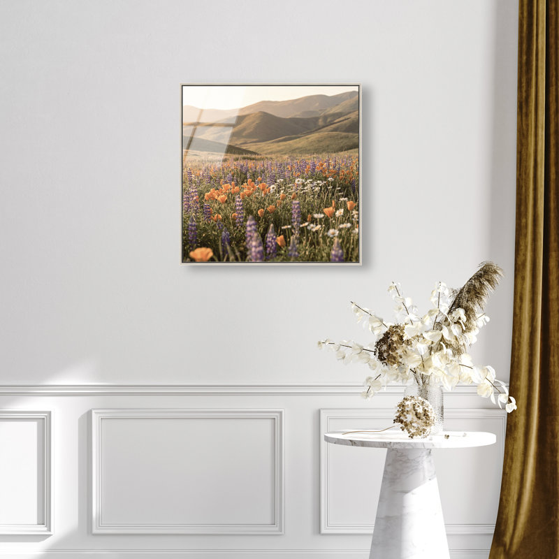 Lavender Hill Print by Oliver Gal, 25" H x 25" W, Silver Floater Frame