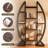 55" Industrial Bookcase with Metal Frame-1333160928