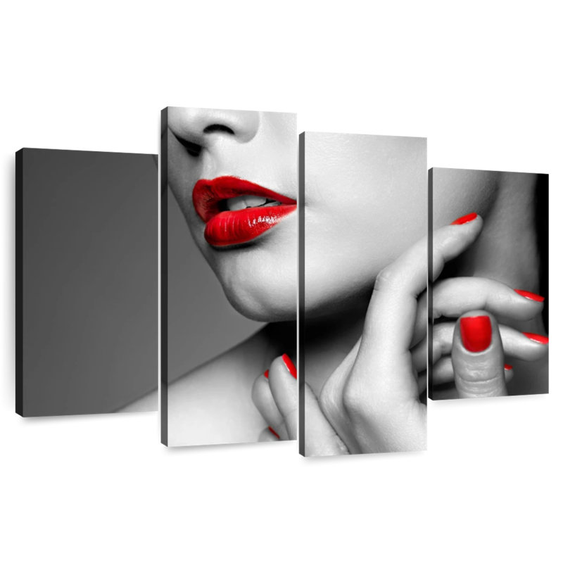 Pop rouge avec les yeux bandés, H 22 po x l 36 po
