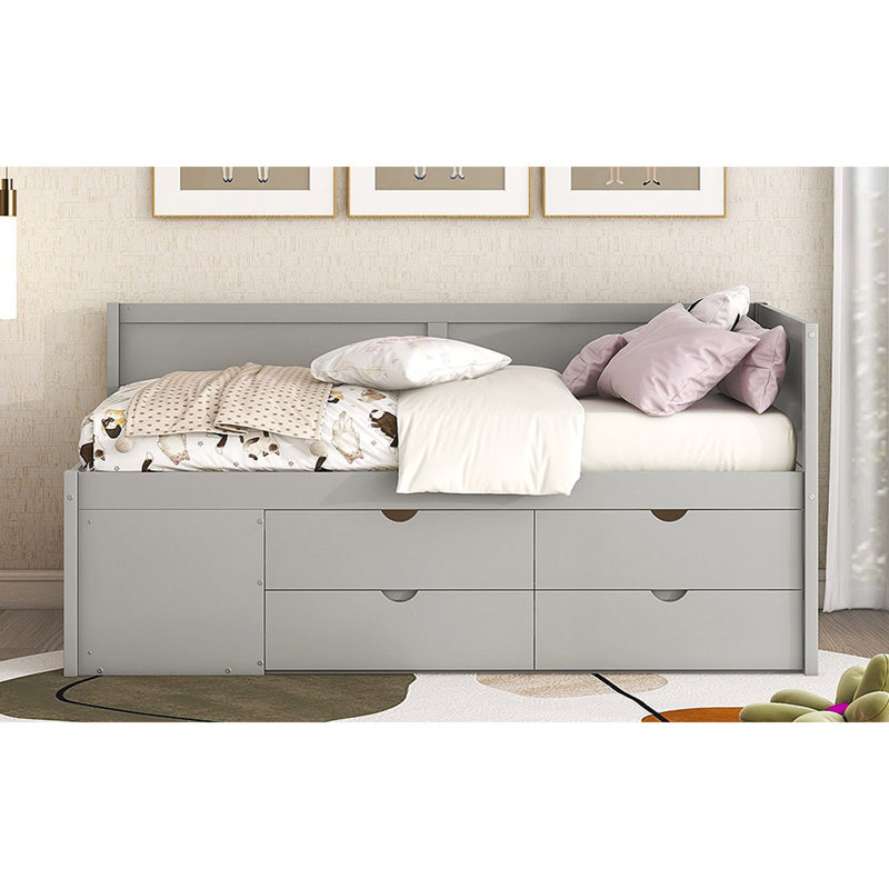 Modern Elshan Daybed, Gray, Twin