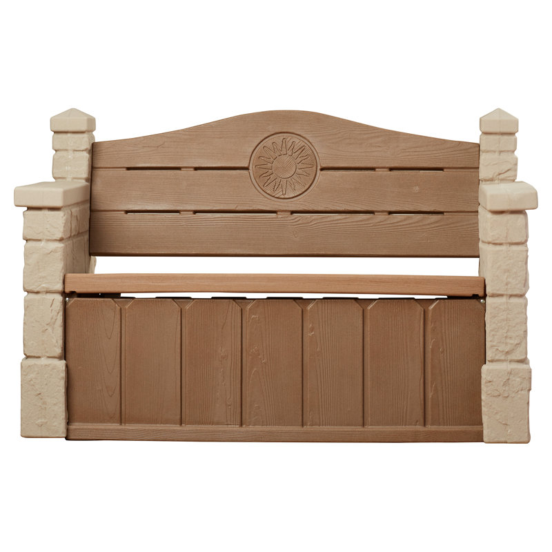 Banc de rangement extérieur en plastique