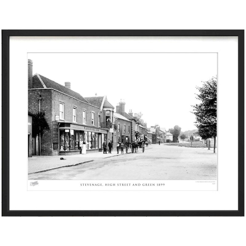 Stevenage, High Street And Green 1899 by Francis Frith - Single Picture Frame Print, 40cm H x 50cm W x 2.3cm D