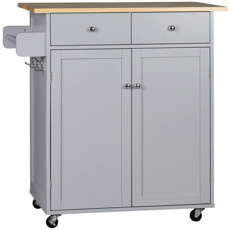 Carneisha Wood Kitchen Island