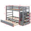 Lit superposé simple au-dessus de simple avec lit gigogne Janneli Kids-744549264