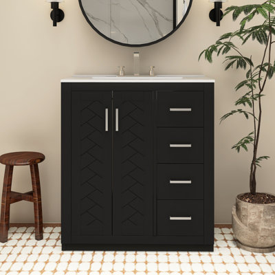 Meuble-lavabo de 30 po avec lavabo en céramique