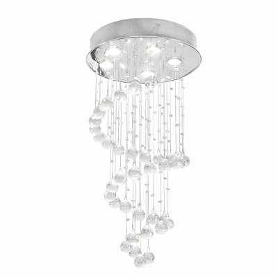 Sandifer 5 - Light Dimmable Tiered Chandelier with Crystal Accents