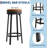 360° Swivel Bar Stool, PU Leather Upholstered Bar Stool with Metal Footrests, Mid Century Modern Barstool-583405877-583405876