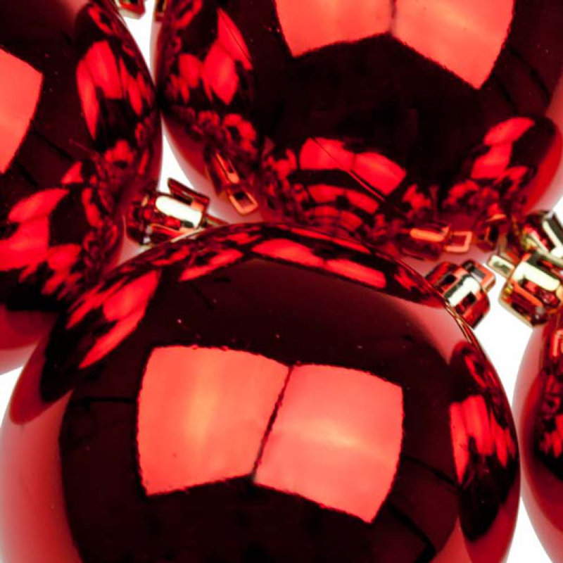 8cm Bauble, Red