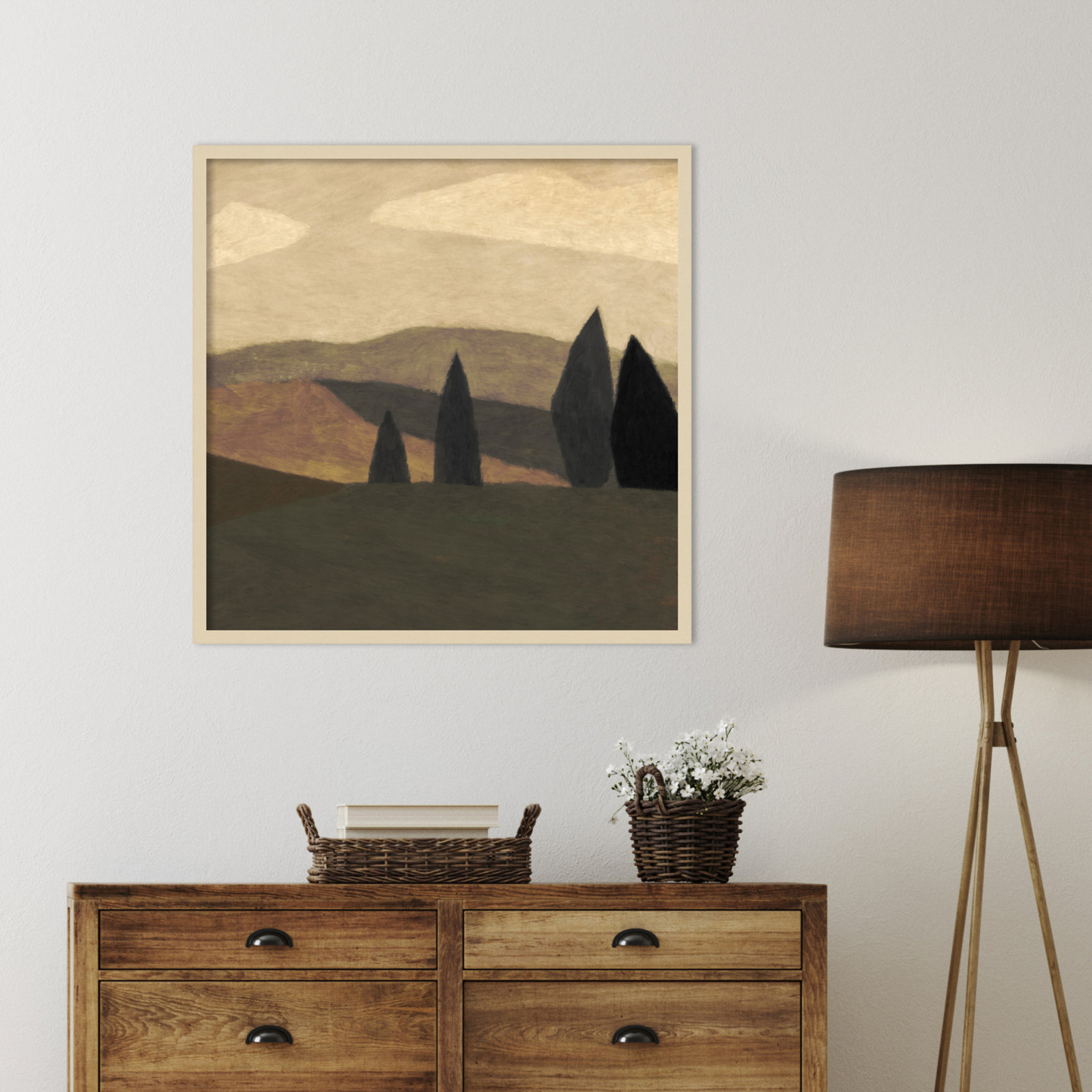 Paysage 2 Print by Dan Hobday, Brown, 33" H x 33" W