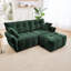 Canapé 2 places avec repose-pieds Modern Chenille-265438829