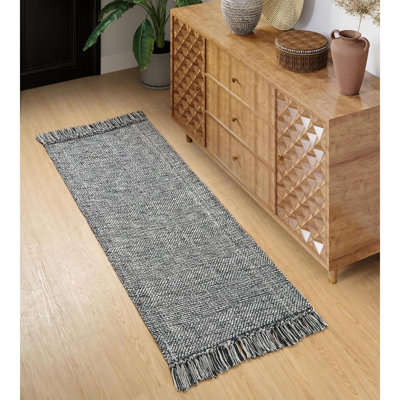 Tapis de couloir en coton 2 pi x 5 pi avec envers antidérapant Madriz
