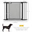 Pressure Fit Safety Gate for Doors Dog Gate with Auto Close 75-103 cm - Black