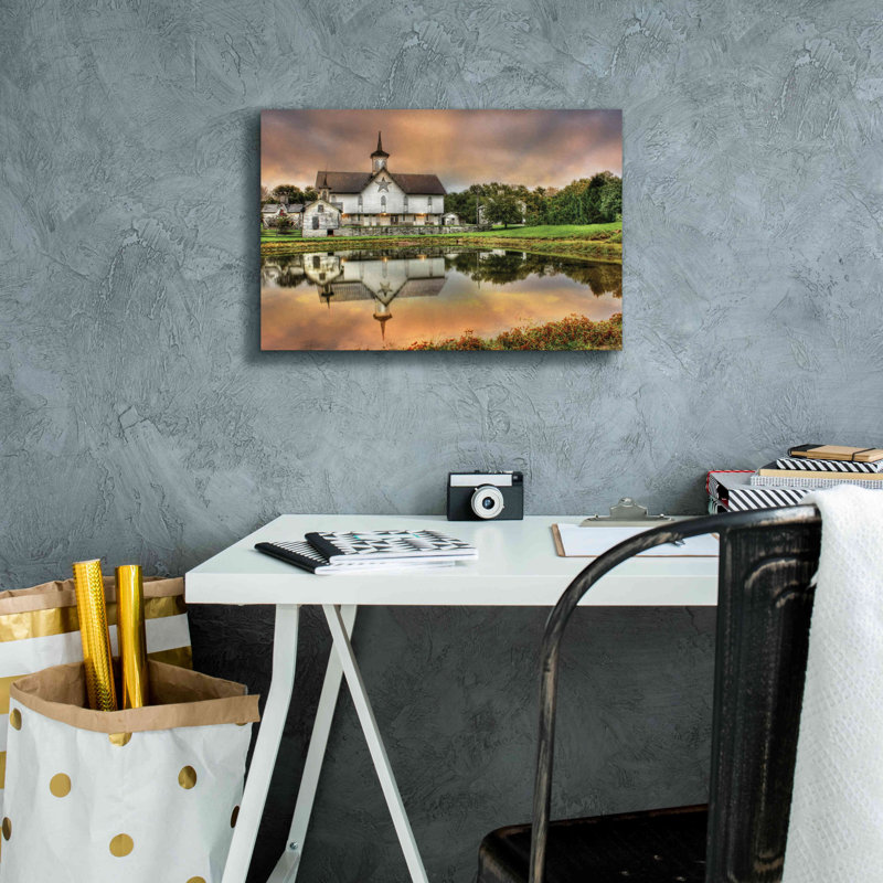 «Star Barn» par Lori Deiter, art mural sur toile, H 12 po x l 18 po x P 0,75 po